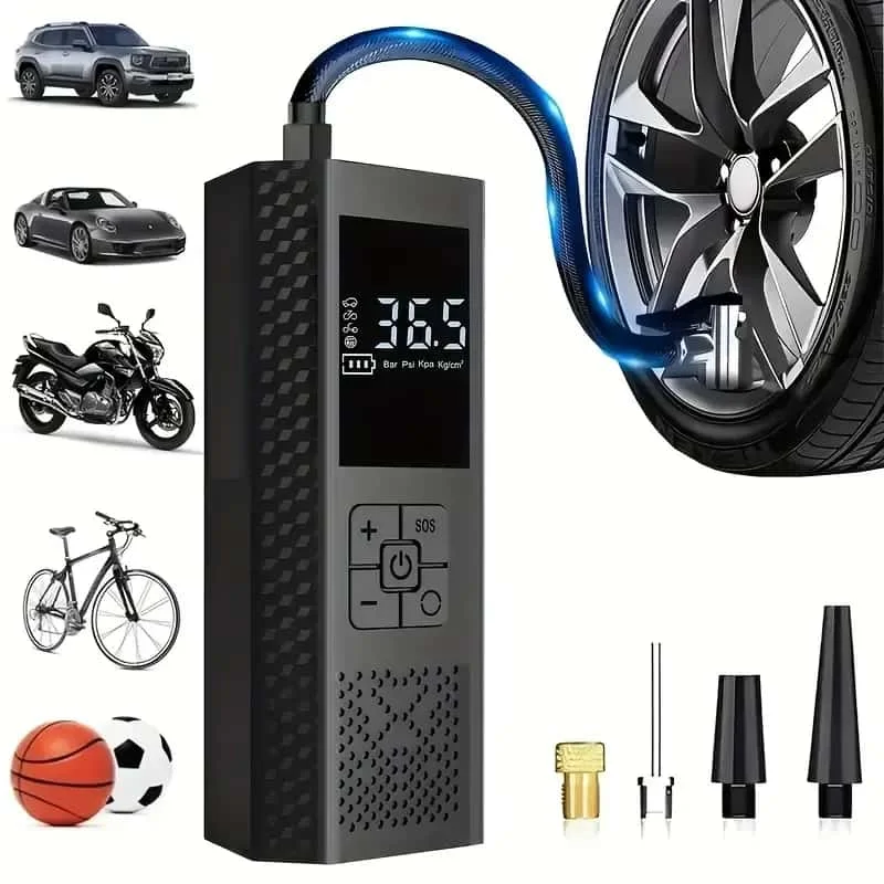Led Balloon Light - ポータブル150 PSIエアポンプ、デジタルゲージ、LEDライト、USB充電式、ワイヤレス、車、バイク、風船用