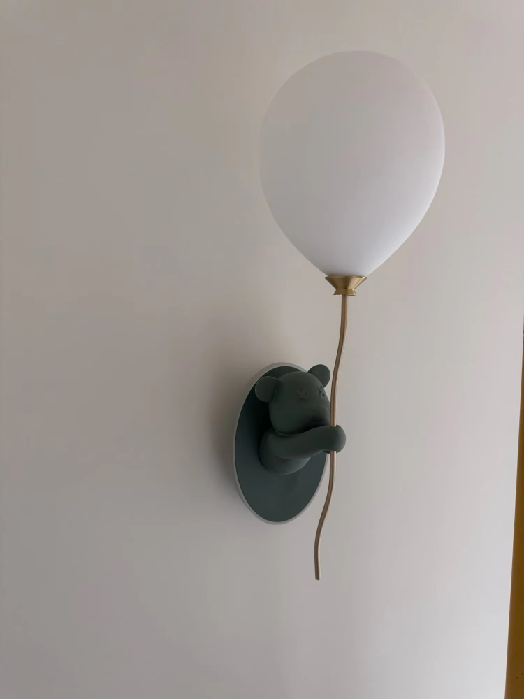 Led Balloon Light - クリエイティブベアウォールライト漫画バルーンライト子供部屋用研究ベッドサイドマカロンウォールランプ芸術的な装飾雰囲気ランプ