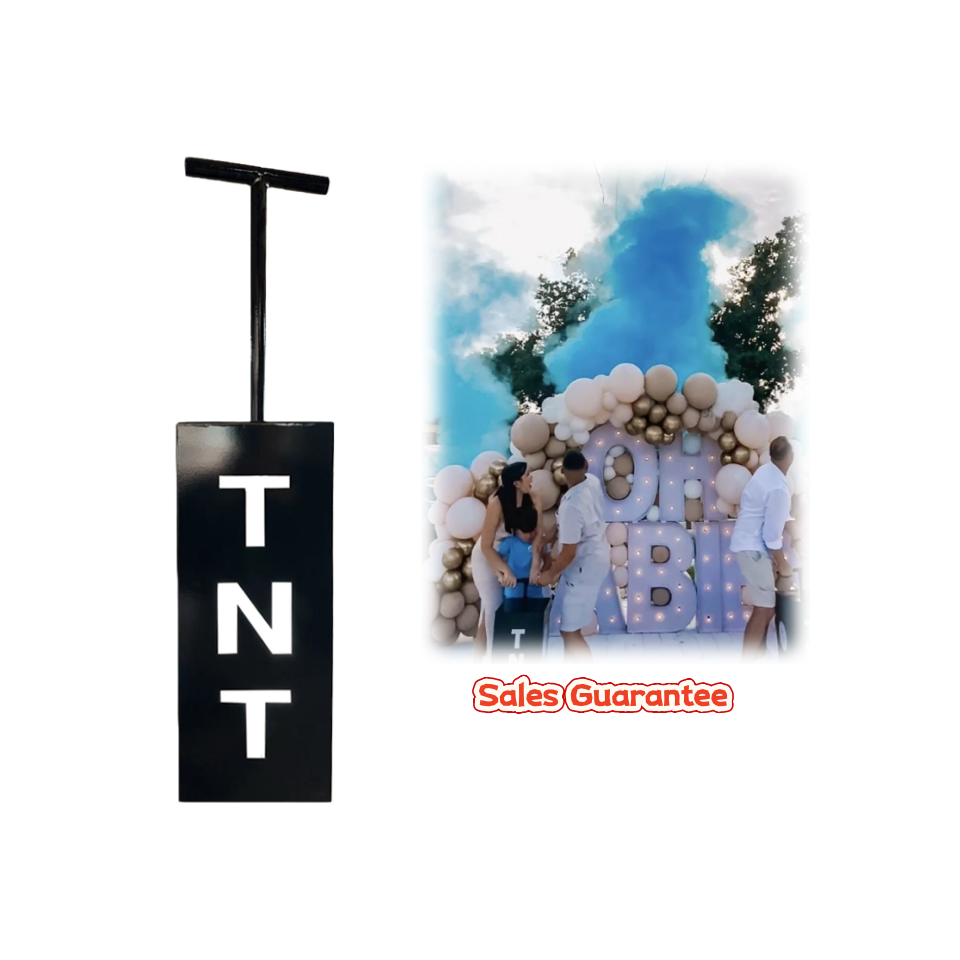 Confetti Cannon Tube - TNTコントロールキャノン性別発表セット大型電子パウダーマシン煙花紙ベビーシャワー新米両親パーティーゲームデコレーション