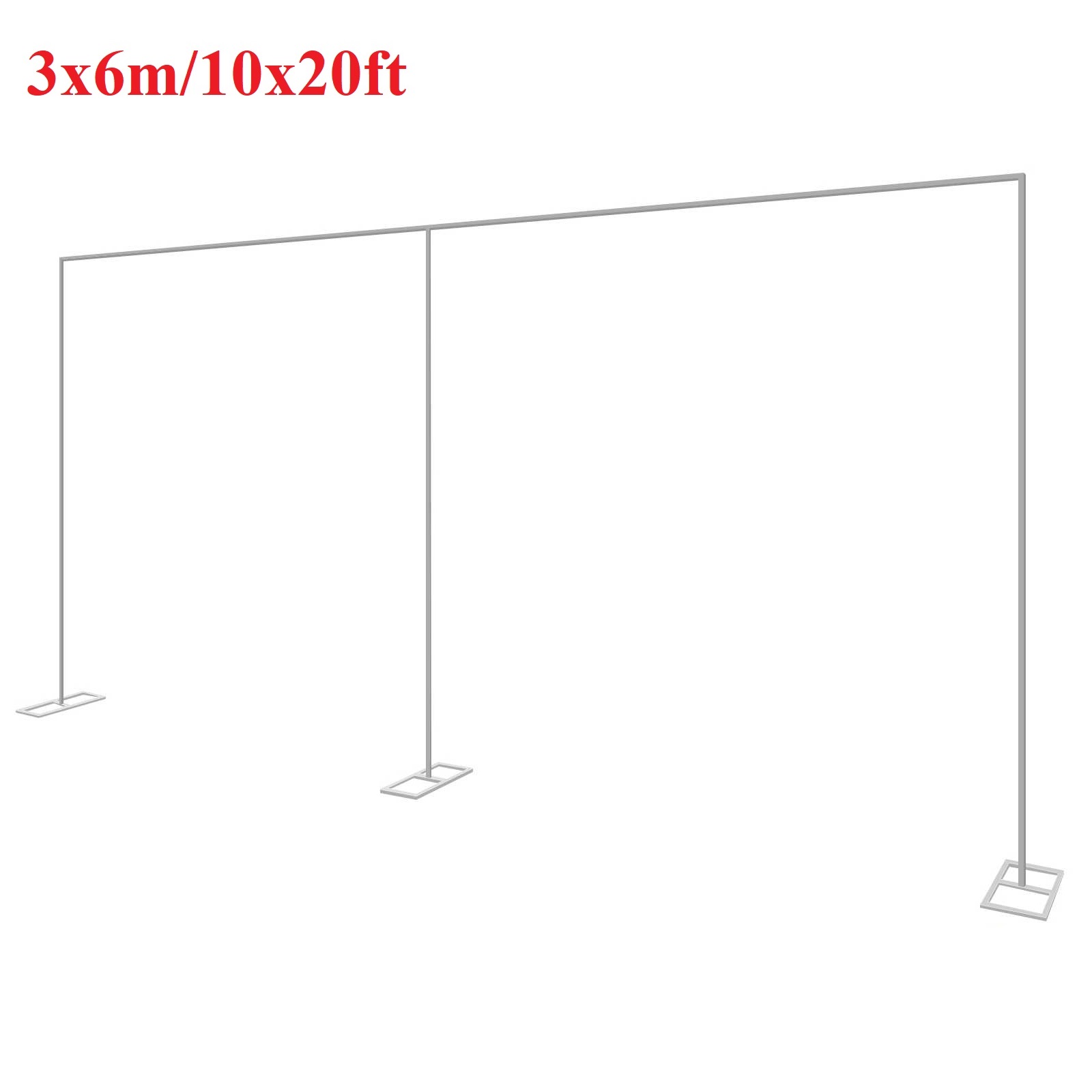 Photo Booth Frame - 3x6m/10x20ft メタルウェディングアーチスタンド高耐久写真撮影背景カーテンフレームバルーンフラワーデコレーションラック植物サポート