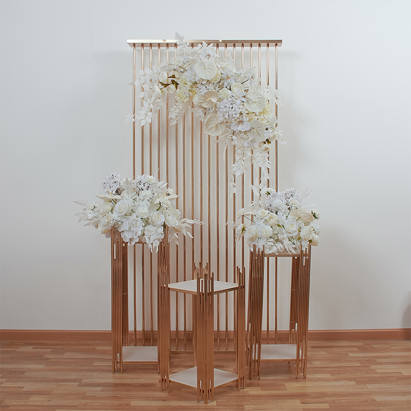 結婚式のアーチの装飾,背景の装飾,金と銀のメッキ,屋外の花の - Balloon Arch Kit のレビューと価格