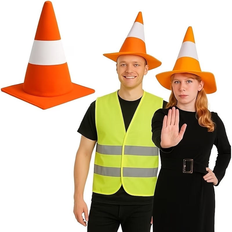 折りたたみ式トラフィックコーン型帽子　楽しいステージパフォー - Party Hat Cone のレビューと価格