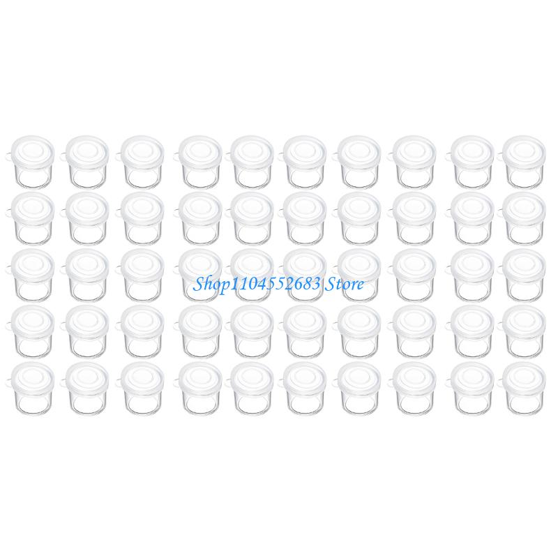 25/50 個 10 ミリリットル透明プラスチックペイントカ - Plastic Cup 50Pcs のレビューと価格