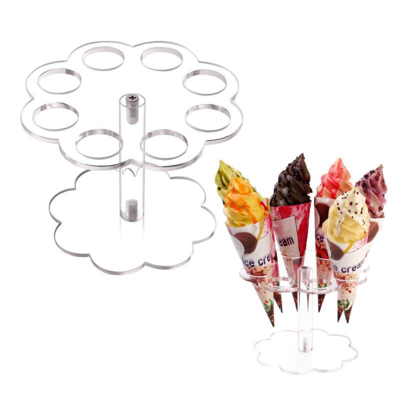 アイスクリームコーンホルダー アクリルディスプレイラック ワ - Cotton Candy Cone のレビューと価格