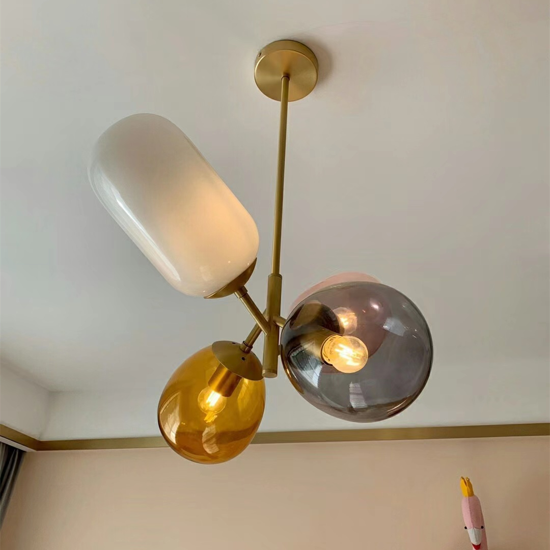 YEBMLP マカロンガラスペンダントランプバルーンカラフル - Led Balloon Light のレビューと価格