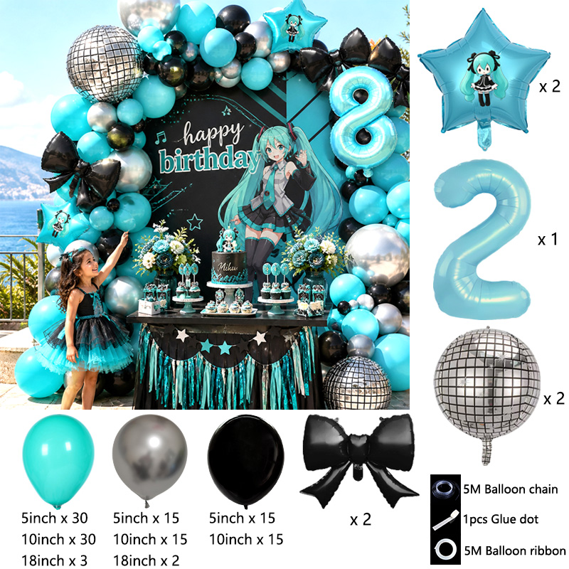 初音ミクバーチャルシンガー バルーンアーチガーランドキット、 - Balloon Arch Kit のレビューと価格