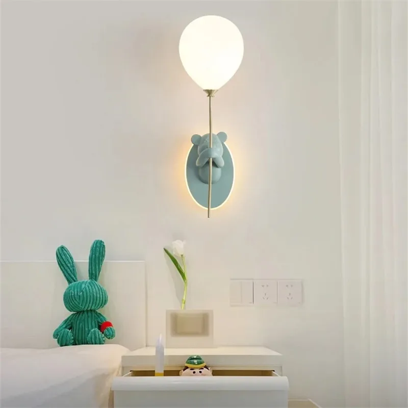 クリエイティブベアウォールライト漫画バルーンライト子供部屋用 - Led Balloon Light のレビューと価格