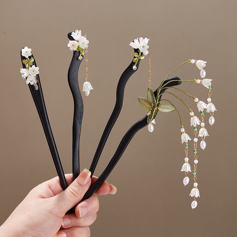 スズラン1 ヘアスティック レトロ木製フラワータッセルヘアピ - Event Suppliers のレビューと価格