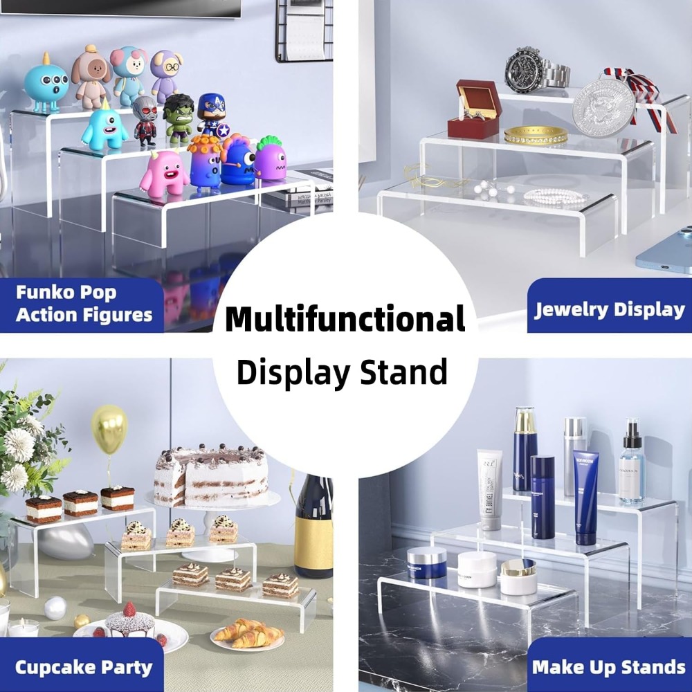6個セット 透明カップケーキディスプレイライザー、ジュエリー - Cupcake Stand Tier のレビューと価格