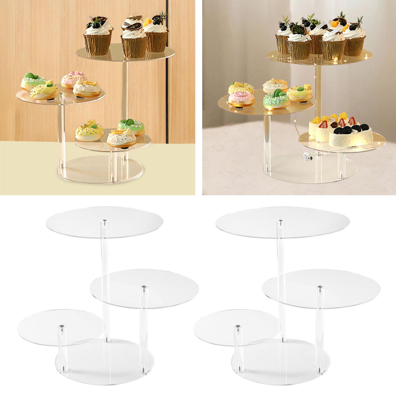 3段アクリル製カップケーキスタンド、LEDライト付きケーキデ - Cupcake Stand Tier のレビューと価格
