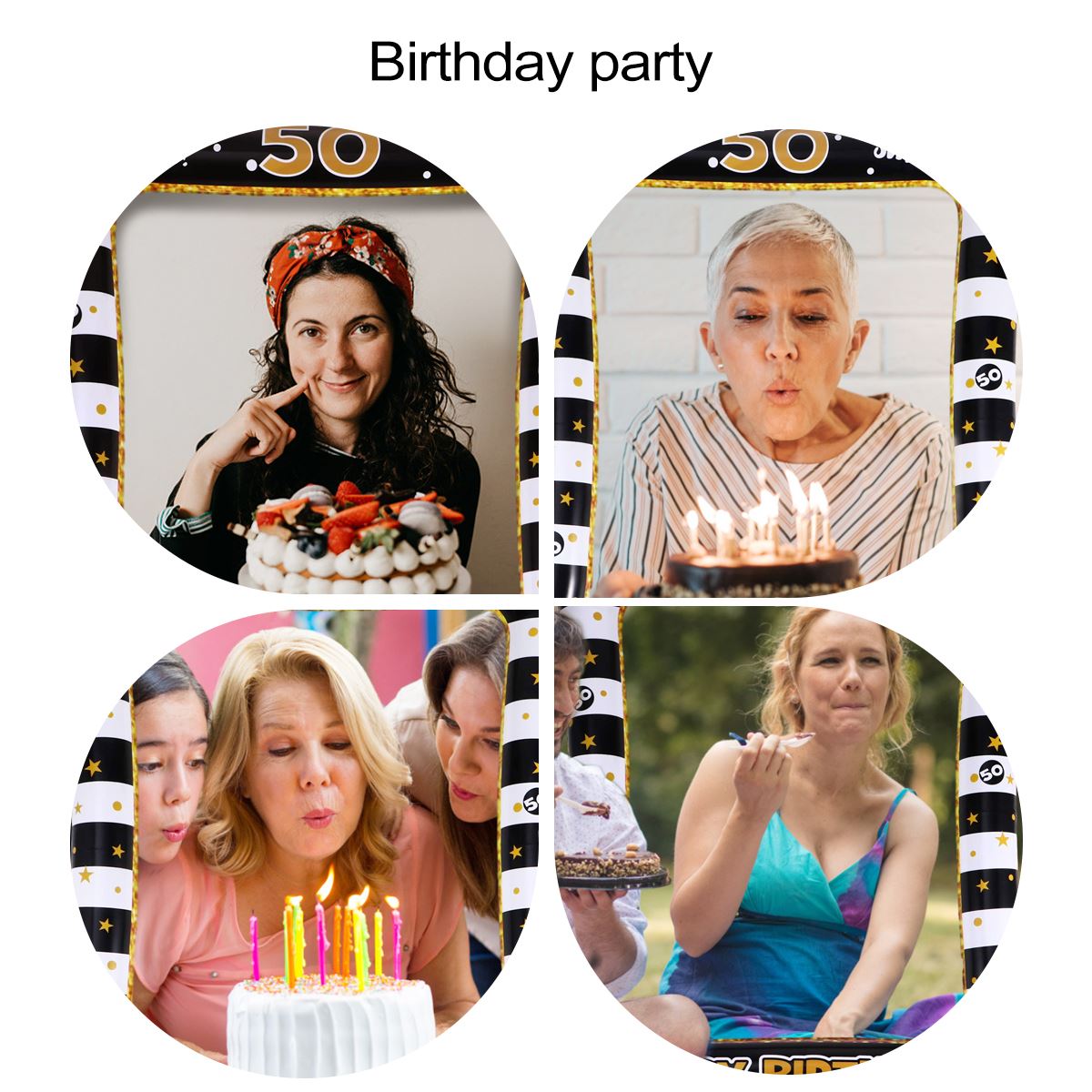 インフレータブルフォトフレームアクセサリー,誕生日パーティー - Photo Booth Frame のレビューと価格