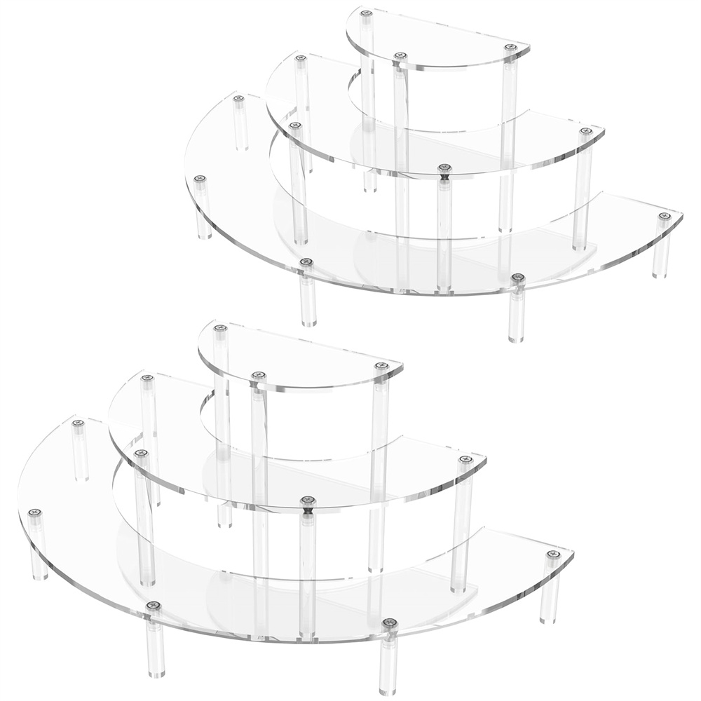 1/2パック アクリル製ディスプレイライザー 3段 ハーフム - Cupcake Stand Tier のレビューと価格