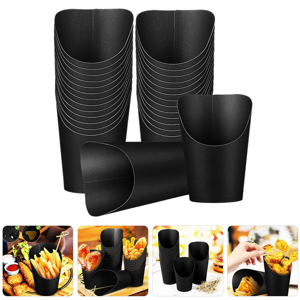 50個入りクラフト紙製フライドポテトカップ、トールタイプの使 - Plastic Cup 50Pcs のレビューと価格