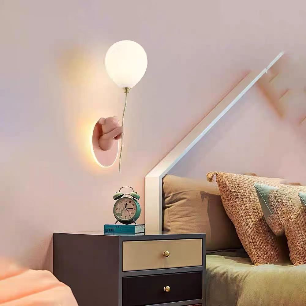 イタリアの漫画ウォールランプ暖かいかわいいバルーンベアアート - Led Balloon Light のレビューと価格