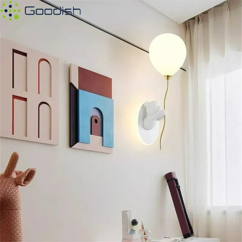 イタリアの漫画ウォールランプ暖かいかわいいバルーンベアアート - Led Balloon Light のレビューと価格