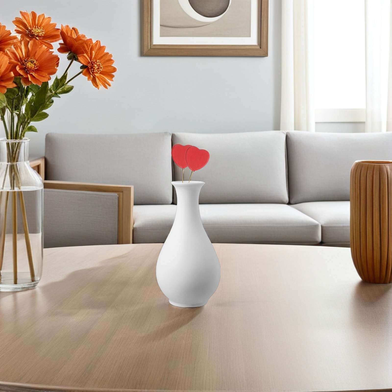 6個入り木製ハート型ピック デコレーション 花瓶用スティック - Centerpiece Stick のレビューと価格