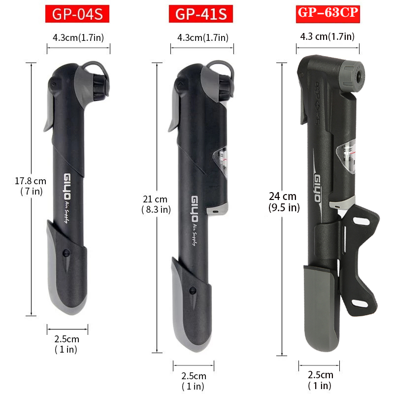 GIYO ポンプ自転車ポンプミニハンドポンプサイクリングエア - Balloon Pump Hand のレビューと価格