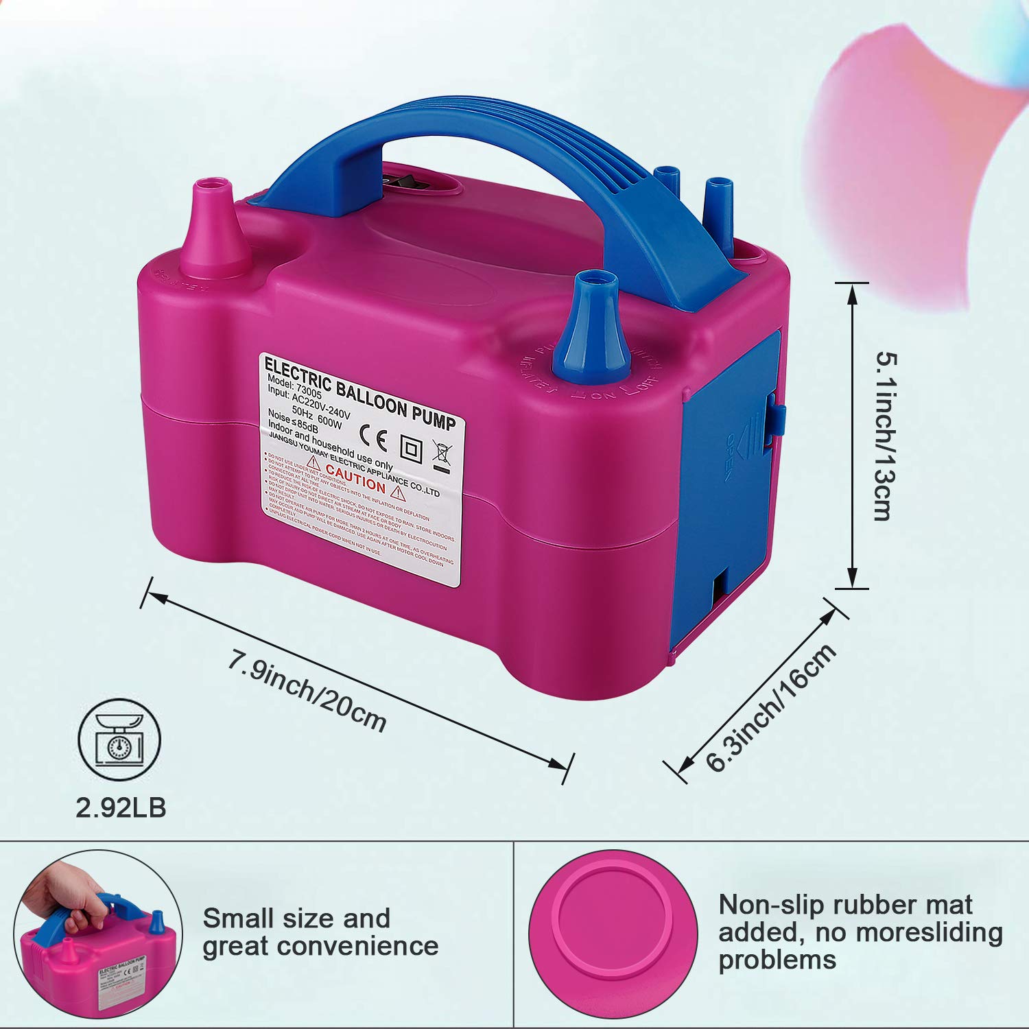 ポータブル電動風船ブロワーポンプ - あらゆるパーティー、祝 - Balloon Pump Hand のレビューと価格